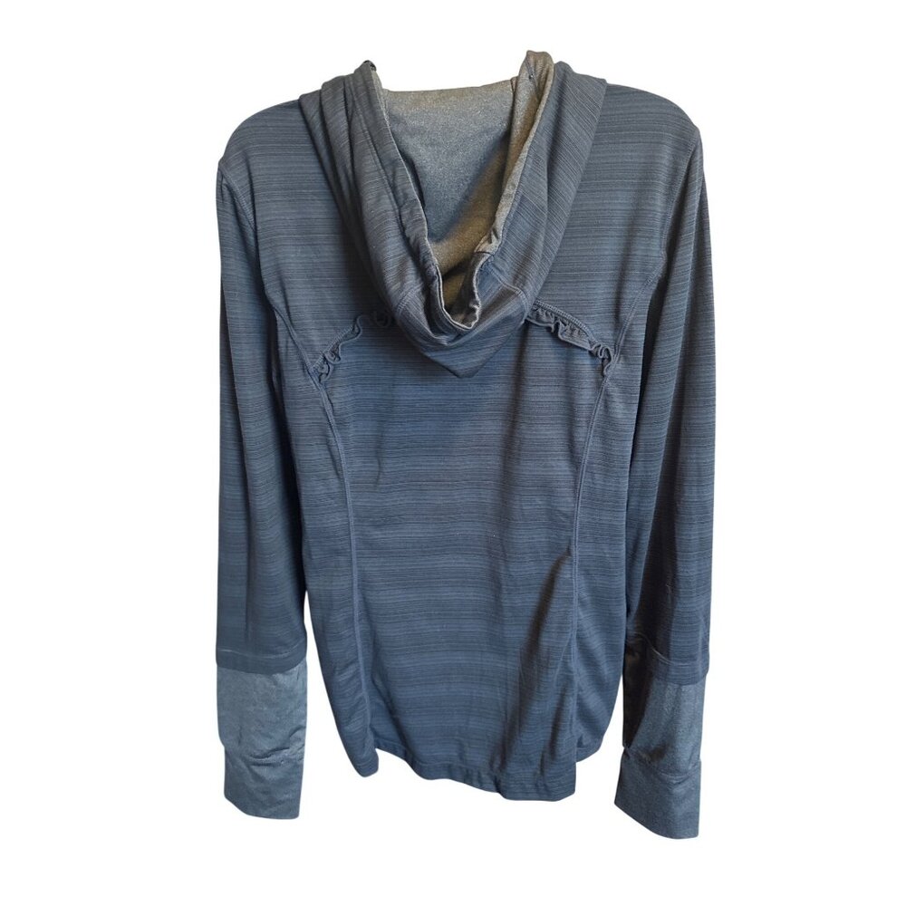 MPG Mondetta Performance Gear Womens Hoodie Size L Thumbholes Gray Black Yoga - Picture 2 of 10